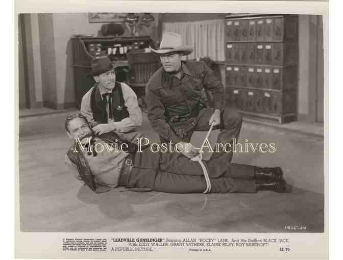 LEADVILLE GUNSLINGER, 1952, movie still set Allan Rocky Lane, Eddy Waller.