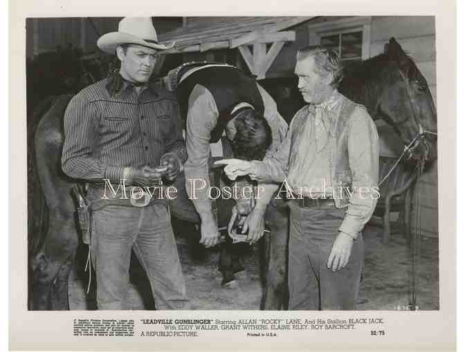 LEADVILLE GUNSLINGER, 1952, movie still set Allan Rocky Lane, Eddy Waller.