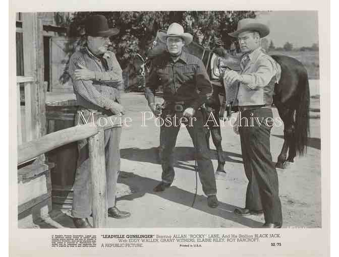 LEADVILLE GUNSLINGER, 1952, movie still set Allan Rocky Lane, Eddy Waller.