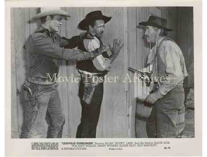 LEADVILLE GUNSLINGER, 1952, movie still set Allan Rocky Lane, Eddy Waller.