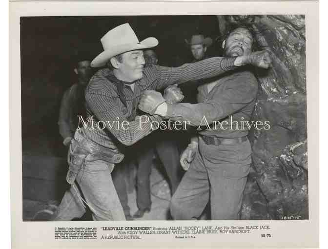 LEADVILLE GUNSLINGER, 1952, movie still set Allan Rocky Lane, Eddy Waller.