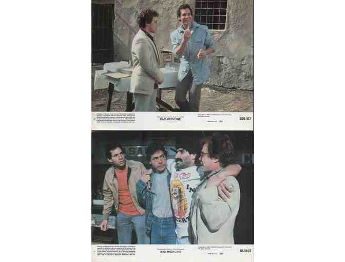 BAD MEDICINE, 1985, mini lobby cards, Steve Guttenberg, Alan Arkin