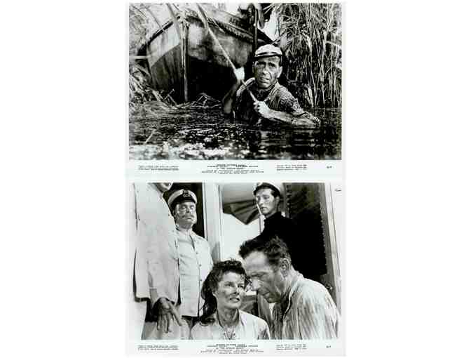 AFRICAN QUEEN, 1952, movie stills, Humphrey Bogart, Katharine Hepburn