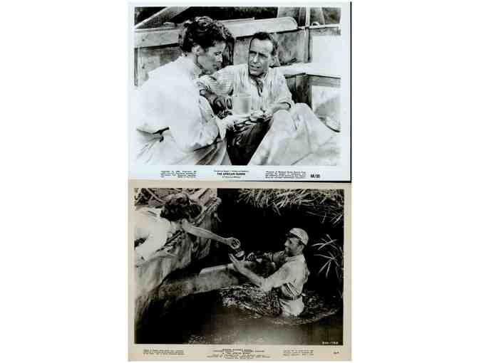 AFRICAN QUEEN, 1952, movie stills, Humphrey Bogart, Katharine Hepburn