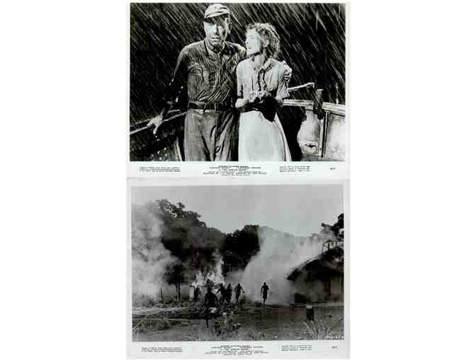 AFRICAN QUEEN, 1952, movie stills, Humphrey Bogart, Katharine Hepburn