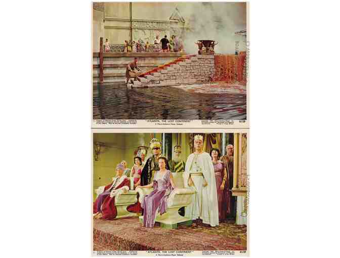 ATLANTIS THE LOST CONTINENT, 1961, mini lobby cards, Anthony Hall