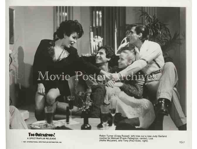 TOO OUTRAGEOUS, 1987, movie stills, collectors lot, Craig Russell Drag-to-Riches story