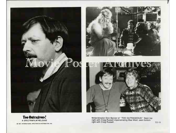 TOO OUTRAGEOUS, 1987, movie stills, collectors lot, Craig Russell Drag-to-Riches story