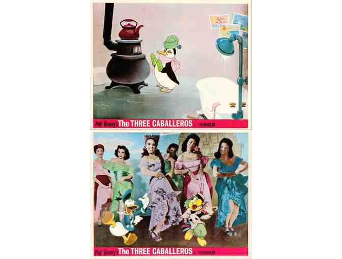 THREE CABALLEROS, 1944, British front of house cards, Walt Disney live and animation