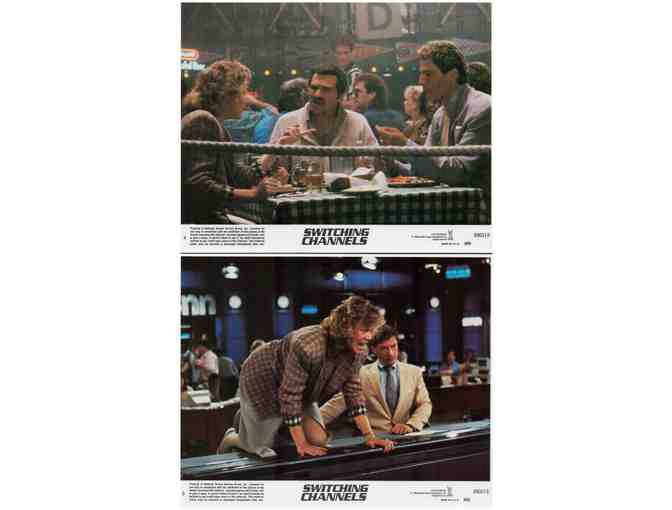 SWITCHING CHANNELS, 1988, mini lobby cards, Burt Reynolds, Kathleen Turner