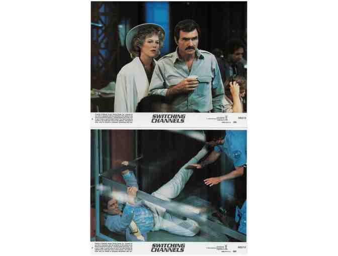 SWITCHING CHANNELS, 1988, mini lobby cards, Burt Reynolds, Kathleen Turner