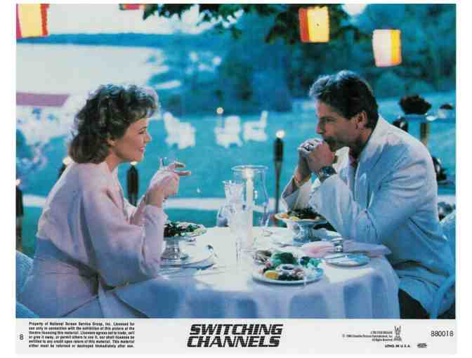 SWITCHING CHANNELS, 1988, mini lobby cards, Burt Reynolds, Kathleen Turner