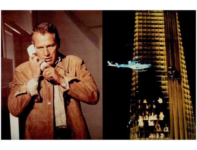 TOWERING INFERNO, 1974, color photographs, Steve McQueen, Paul Newman