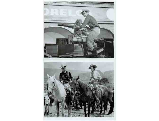 TREASURE OF PANCHO VILLA, 1956, cards and stills, Rory Calhoun, Shelley Winters