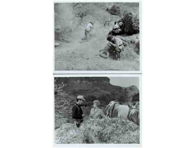 TREASURE OF PANCHO VILLA, 1956, cards and stills, Rory Calhoun, Shelley Winters