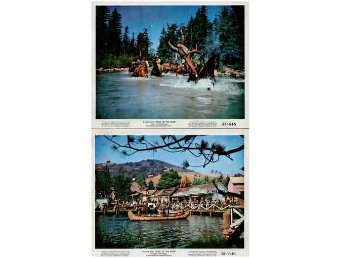 BEND OF THE RIVER, 1951, mini lobby cards, Jimmy Stewart, Rock Hudson