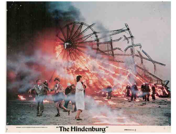 HINDENBURG, 1975, mini lobby cards, George C. Scott, Anne Bancroft