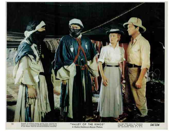 VALLEY OF THE KINGS, 1954, mini lobby cards, Robert Talor, Eleanor Parker