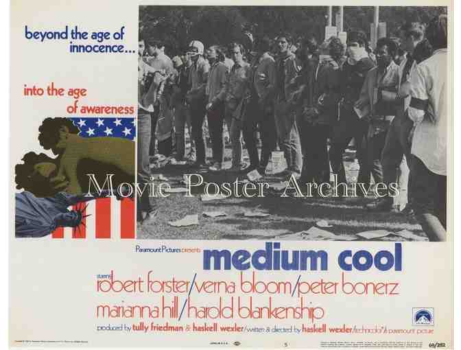 MEDIUM COOL, 1969, lobby cards, Robert Forster, Peter Boyle