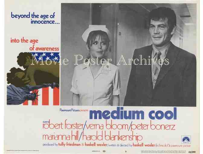 MEDIUM COOL, 1969, lobby cards, Robert Forster, Peter Boyle