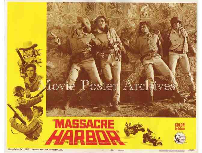 MASSACRE HARBOR, 1968, lobby cards, Christopher George, Claudine Longet