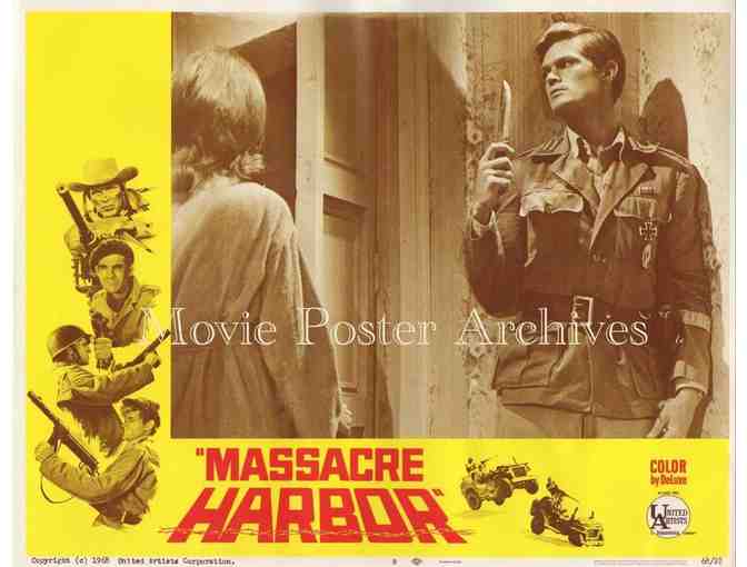 MASSACRE HARBOR, 1968, lobby cards, Christopher George, Claudine Longet