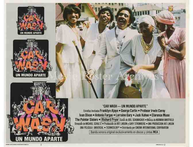 CAR WASH, 1976, lobby cards, Richard Pryor, George Carlin, Pointer Sisters