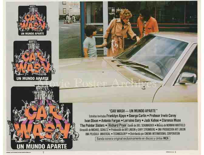 CAR WASH, 1976, lobby cards, Richard Pryor, George Carlin, Pointer Sisters