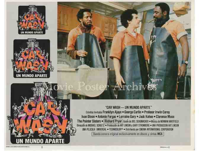 CAR WASH, 1976, lobby cards, Richard Pryor, George Carlin, Pointer Sisters