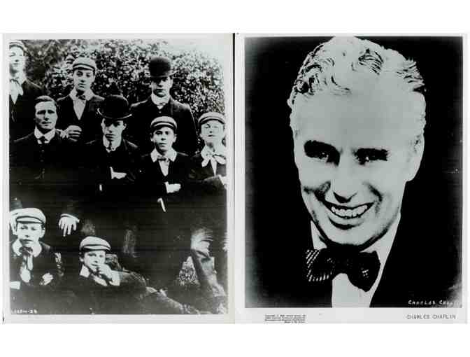 CHARLIE CHAPLIN, group of classic celebrity portraits, stills or photos