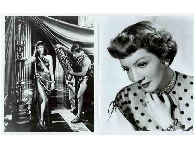 CLAUDETTE COLBERT., group of classic celebrity portraits, stills or photos