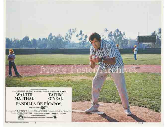 BAD NEWS BEARS, 1976, lobby cards, Walter Matthau, Tatum ONeal