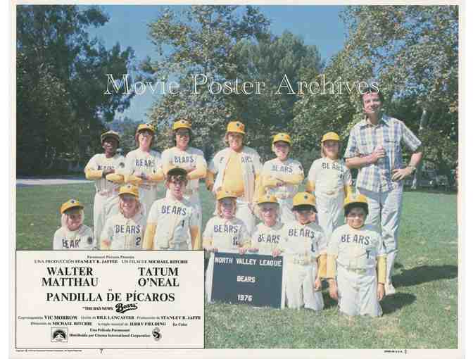 BAD NEWS BEARS, 1976, lobby cards, Walter Matthau, Tatum ONeal