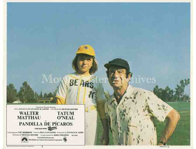 BAD NEWS BEARS, 1976, lobby cards, Walter Matthau, Tatum ONeal