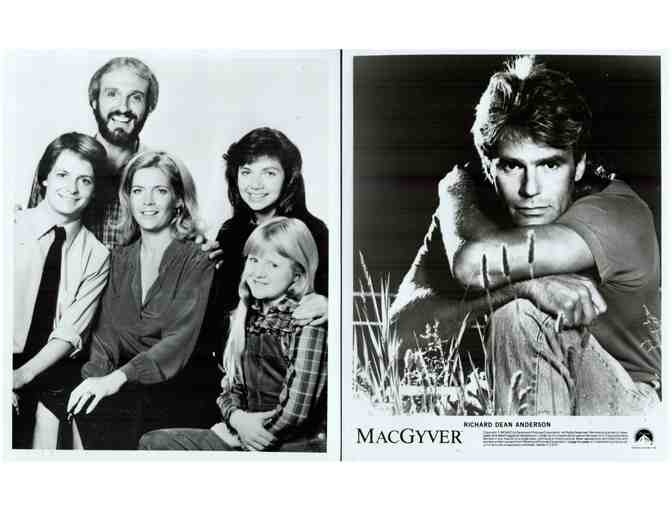 TV STILLS/PHOTOS LOT 8, varying dates, 8 titles, Babylon 5, MacGyver, Magnum PI, Family Ties