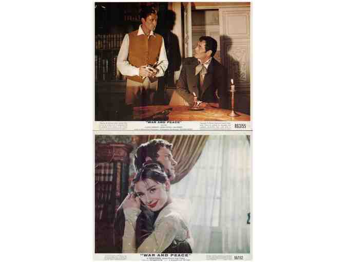 WAR AND PEACE, 1956, mini lobby cards, Audrey Hepburn, Mel Ferrer