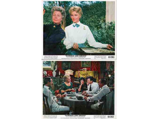 SUMMER AND SMOKE, 1961, mini lobby cards, Laurence Harvey, Geraldine Page