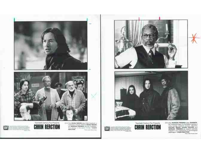 CHAIN REACTION, 1996, movie stills, Keanu Reeves, Morgan Freeman