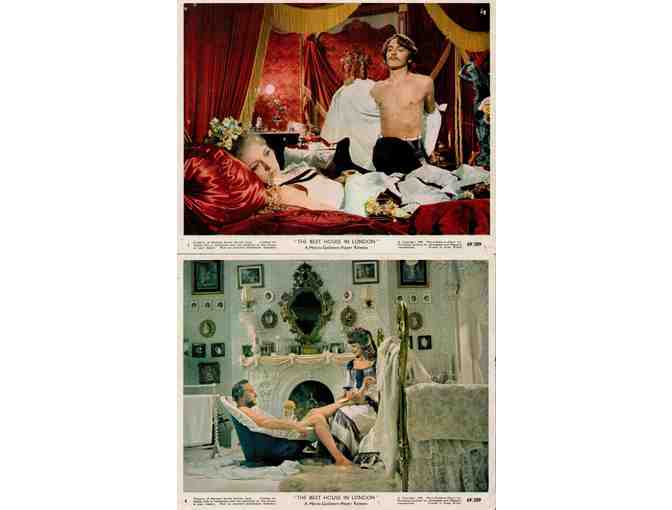 BEST HOUSE IN LONDON, 1969, mini lobby cards, David Hemmings, George Sanders