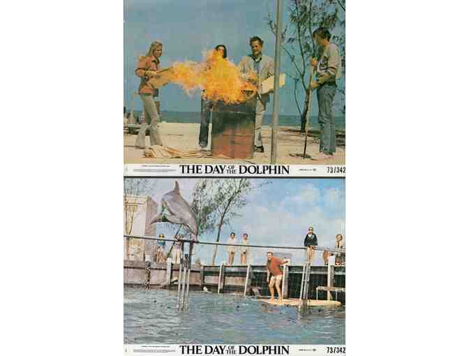 DAY OF THE DOLPHIN, 1973, mini lobby cards, George C. Scott, Paul Sorvino