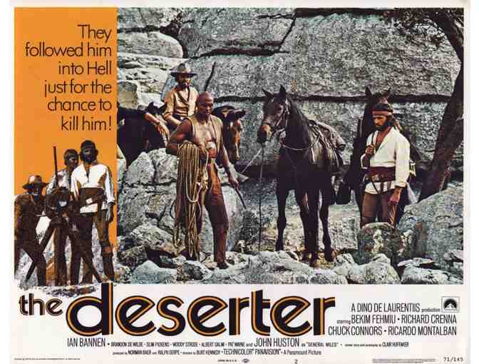 DESERTER, 1971, lobby card set, Chuck Connors, Ricardo Montalban