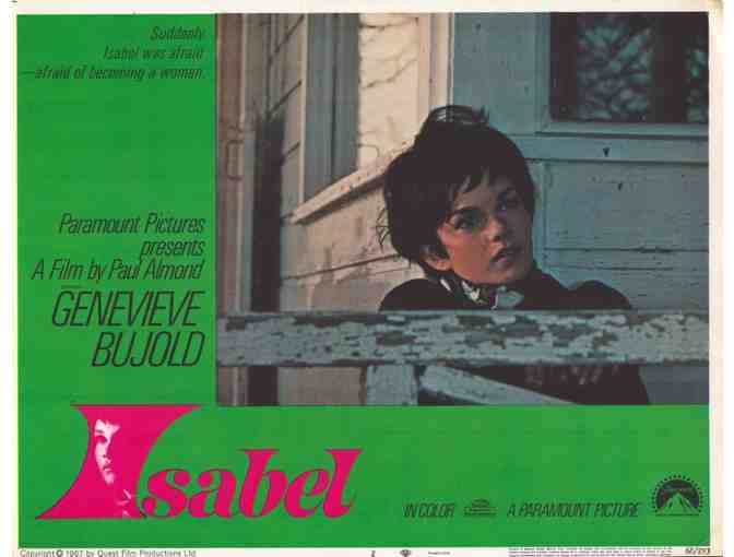 ISABEL, 1968. lobby card set, Genevieve Bujold, Al Waxman, supernatural horror