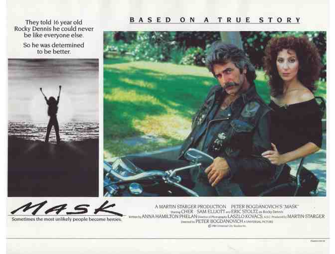 MASK, 1985, lobby card set, Sam Elliott, Cher, Eric Stoltz