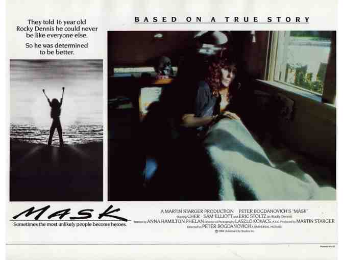 MASK, 1985, lobby card set, Sam Elliott, Cher, Eric Stoltz