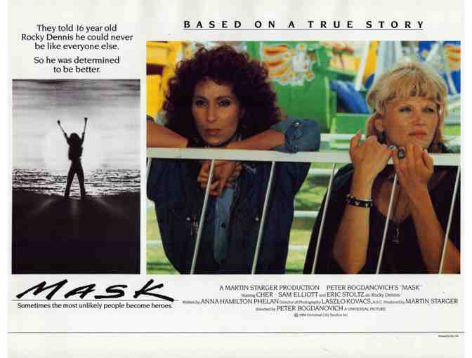 MASK, 1985, lobby card set, Sam Elliott, Cher, Eric Stoltz