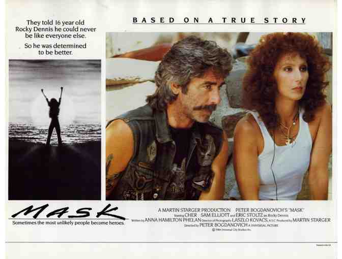 MASK, 1985, lobby card set, Sam Elliott, Cher, Eric Stoltz