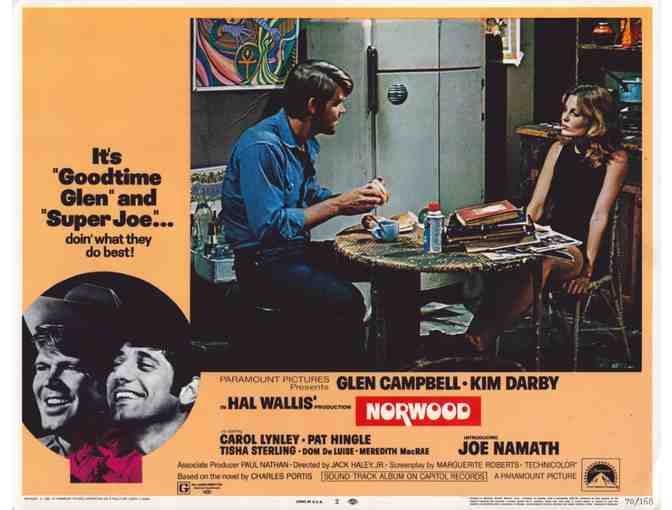 NORWOOD, 1970, lobby card set, Glen Campbell, Joe Namath, Dom De Luise