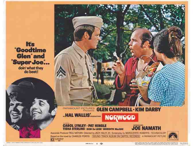 NORWOOD, 1970, lobby card set, Glen Campbell, Joe Namath, Dom De Luise