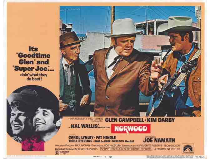 NORWOOD, 1970, lobby card set, Glen Campbell, Joe Namath, Dom De Luise