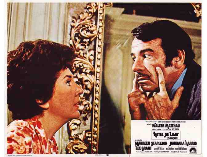 PLAZA SUITE, 1971, Spanish lobby cards, Walter Matthau, Maureen Stapleton